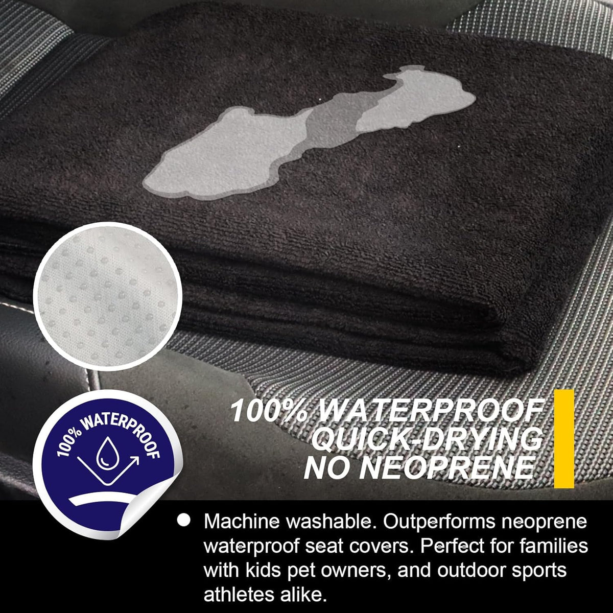 Back Seat Cover for Car Trucks Van SUV,Waterproof Rear Bench Towel Seat Covers for Dogs and