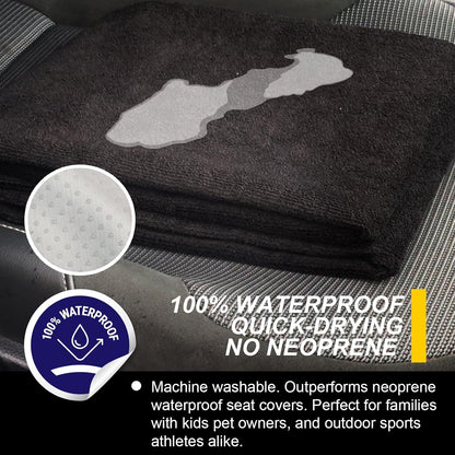 Back Seat Cover for Car Trucks Van SUV,Waterproof Rear Bench Towel Seat Covers for Dogs and