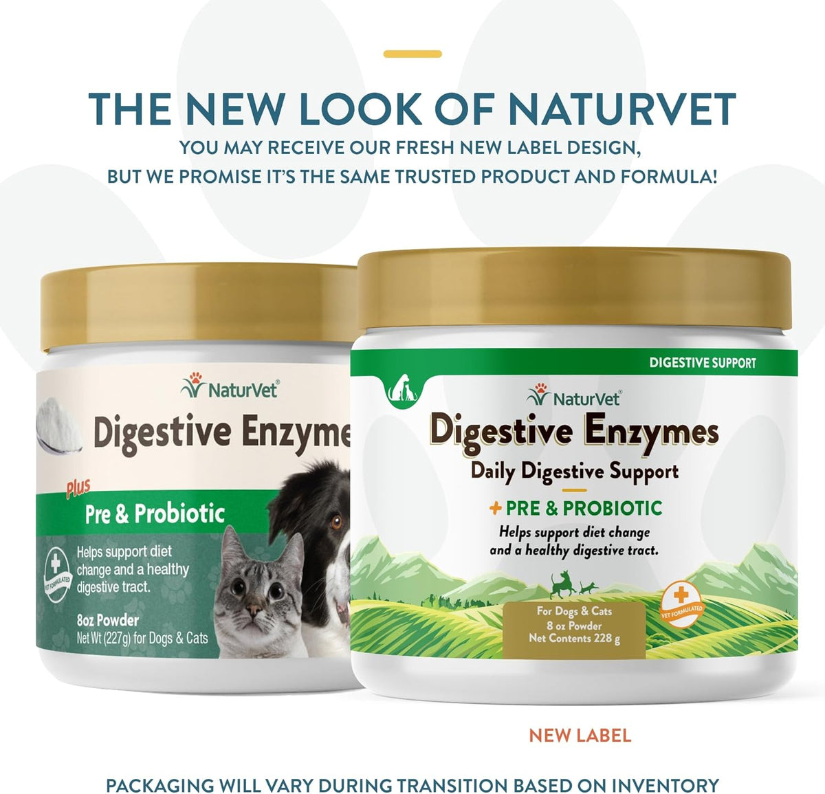 NaturVet – Digestive Enzymes for Dogs - Plus Probiotics & Prebiotics | Helps Support Diet Change &