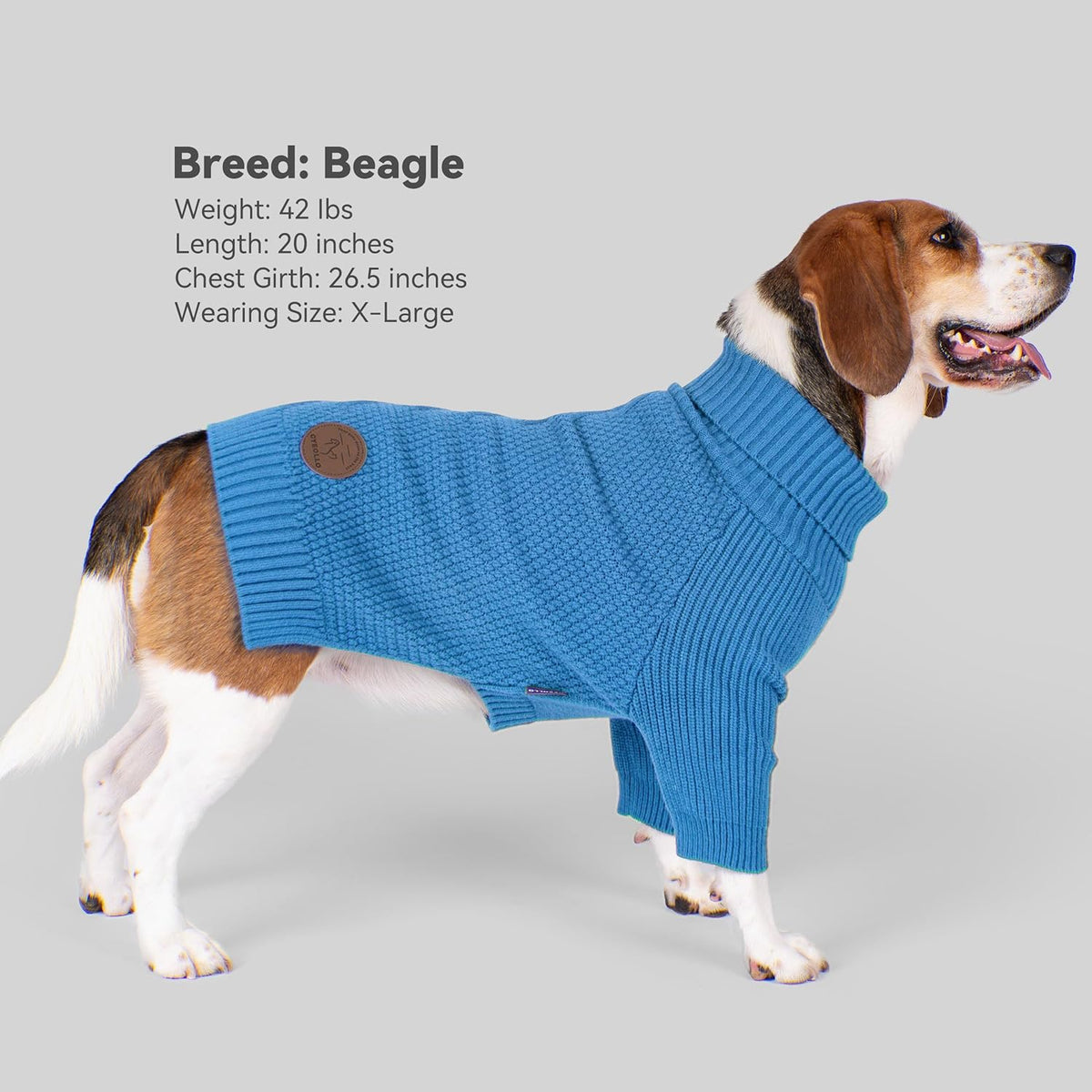 cyeollo 3XL Dog Sweaters for Large Dogs Boy, Stretchable & Cozy Warm Knit Doggy Sweater with