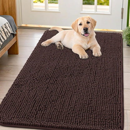 Smiry Dog Door Mat for Muddy Paws 47x32, Absorbs Moisture and Dirt Doormat, Non-Slip Washable Quick