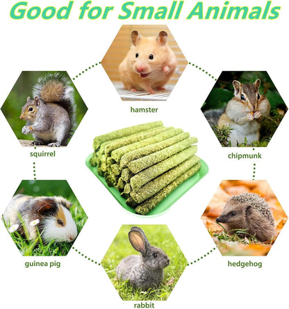 Rabbit Toys,Timothy Hay Stick for Guinea Pig Toy Bunny Chew Toys for Teeth Grinding Hamster Alfalfa