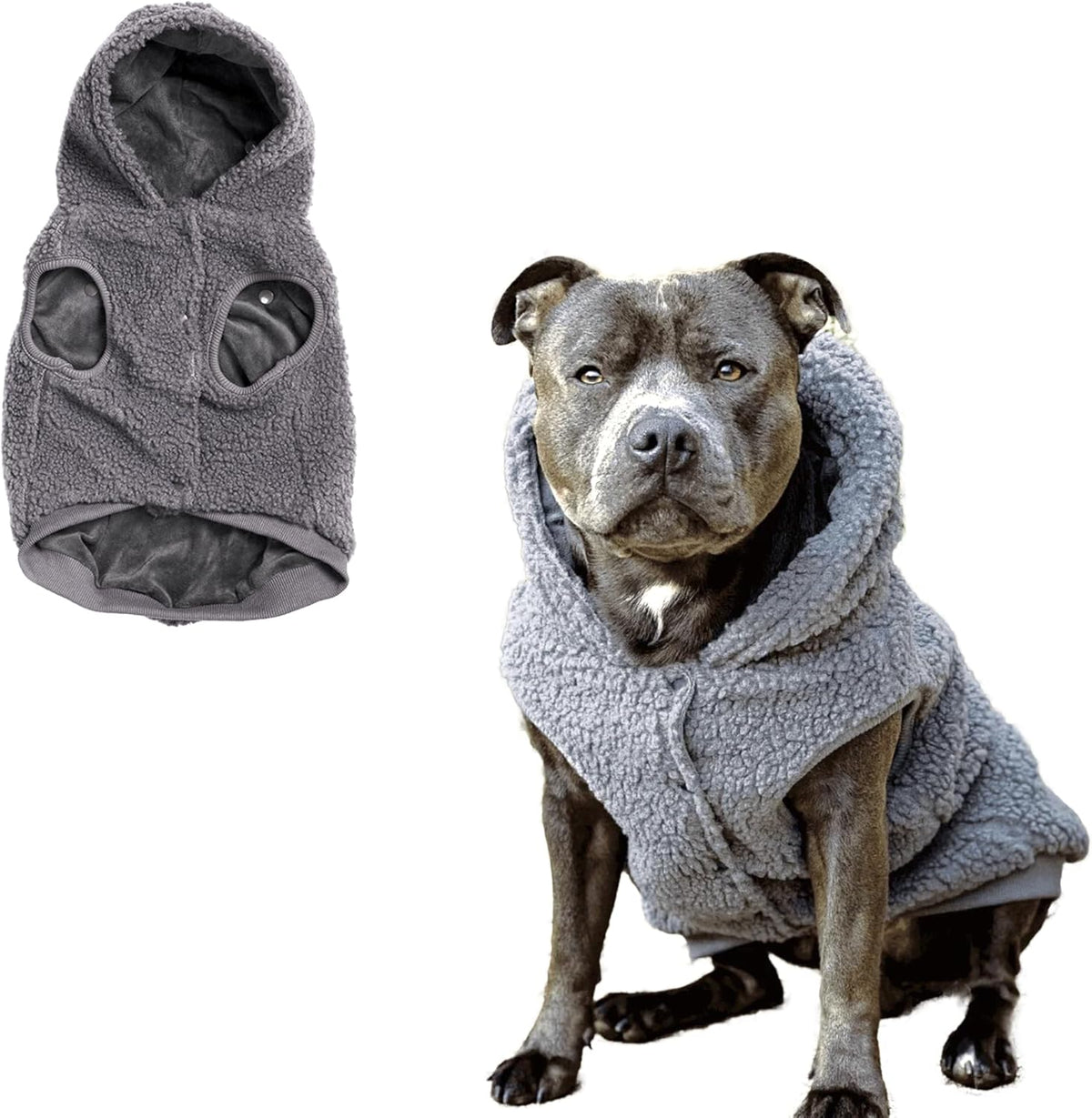Spark Paws Teddy Dog Sweater, Sherpa Jacket Vest with Warm Fleece Lining, Winter Coat Suitable for