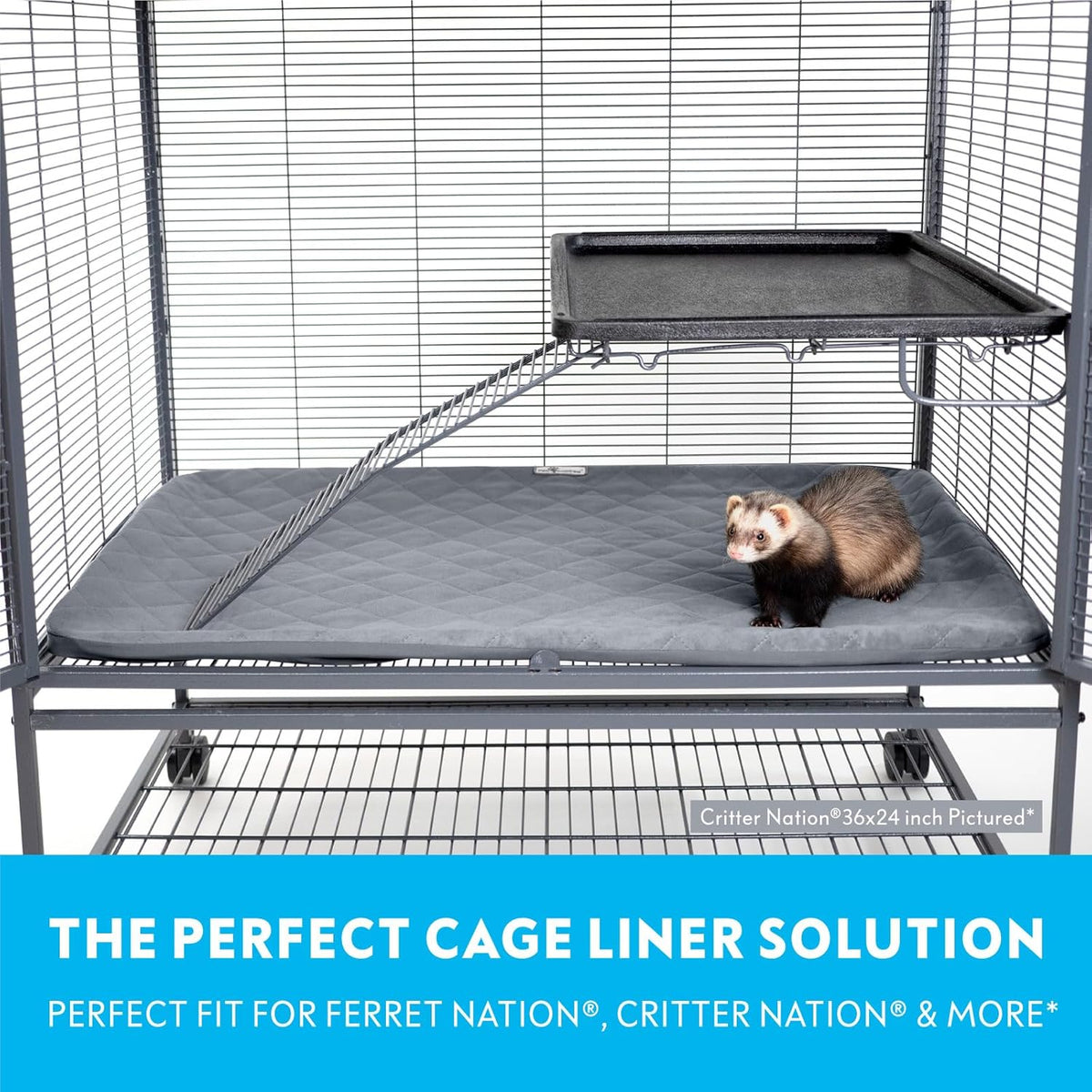 Paw Inspired Fitted Fleece Liner for Ferret Nation, Critter Nation Cage for Ferrets, Rats