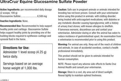 UltraCruz Equine MSM, Glucosamine Sulfate and Chondroitin Sulfate Horse Joint Supplement Bundle, 4