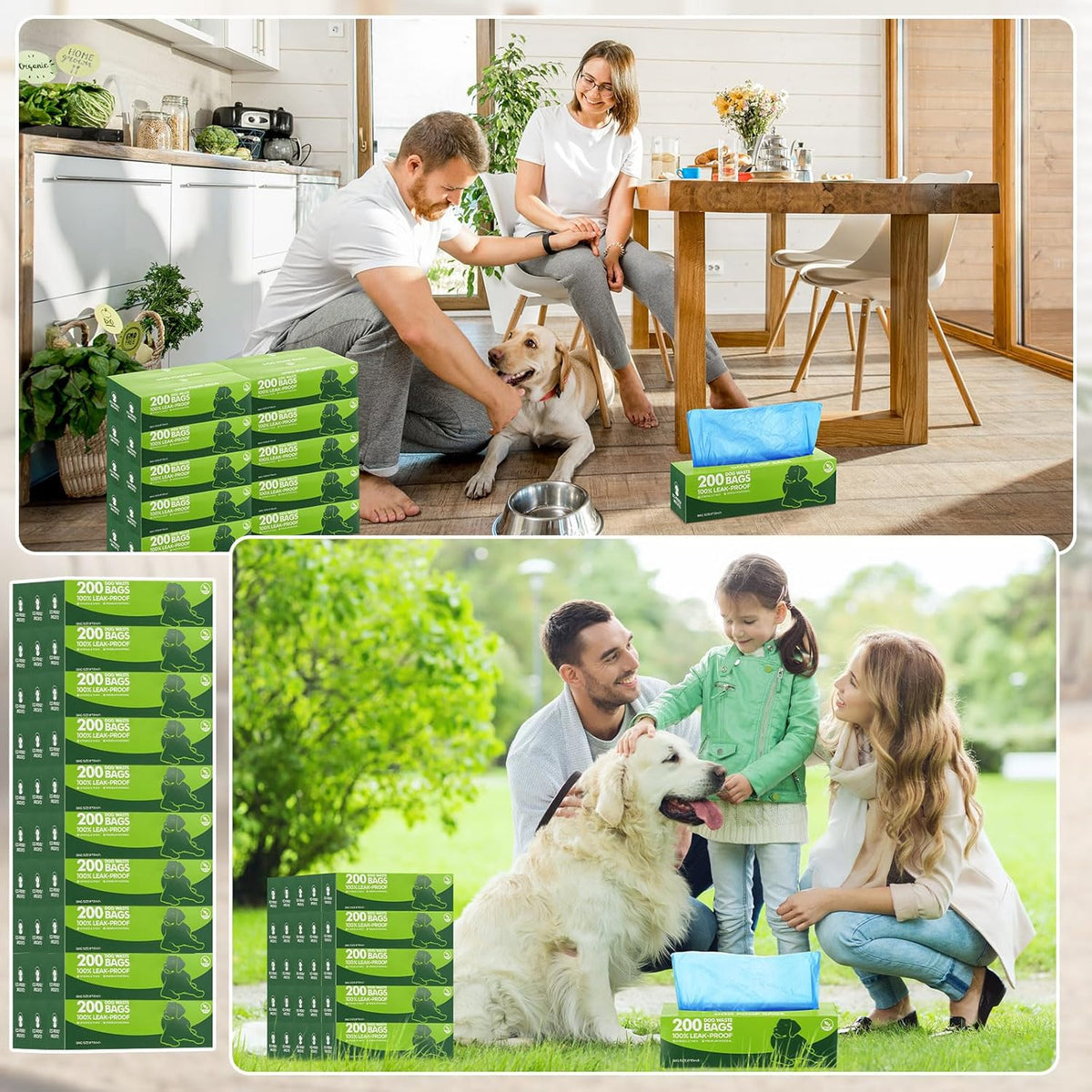 Sherr 20 Boxed Rolls 4000 Counts Dog Poop Bags Bulk Leak Proof Dog Waste Bags Universal Pet Doggy