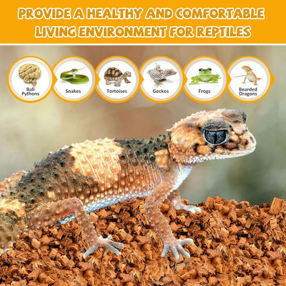 Legigo 10LBS Coconut Chip Substrate for Reptiles, 72QT Natural Coco Husk Chip Reptiles Bedding