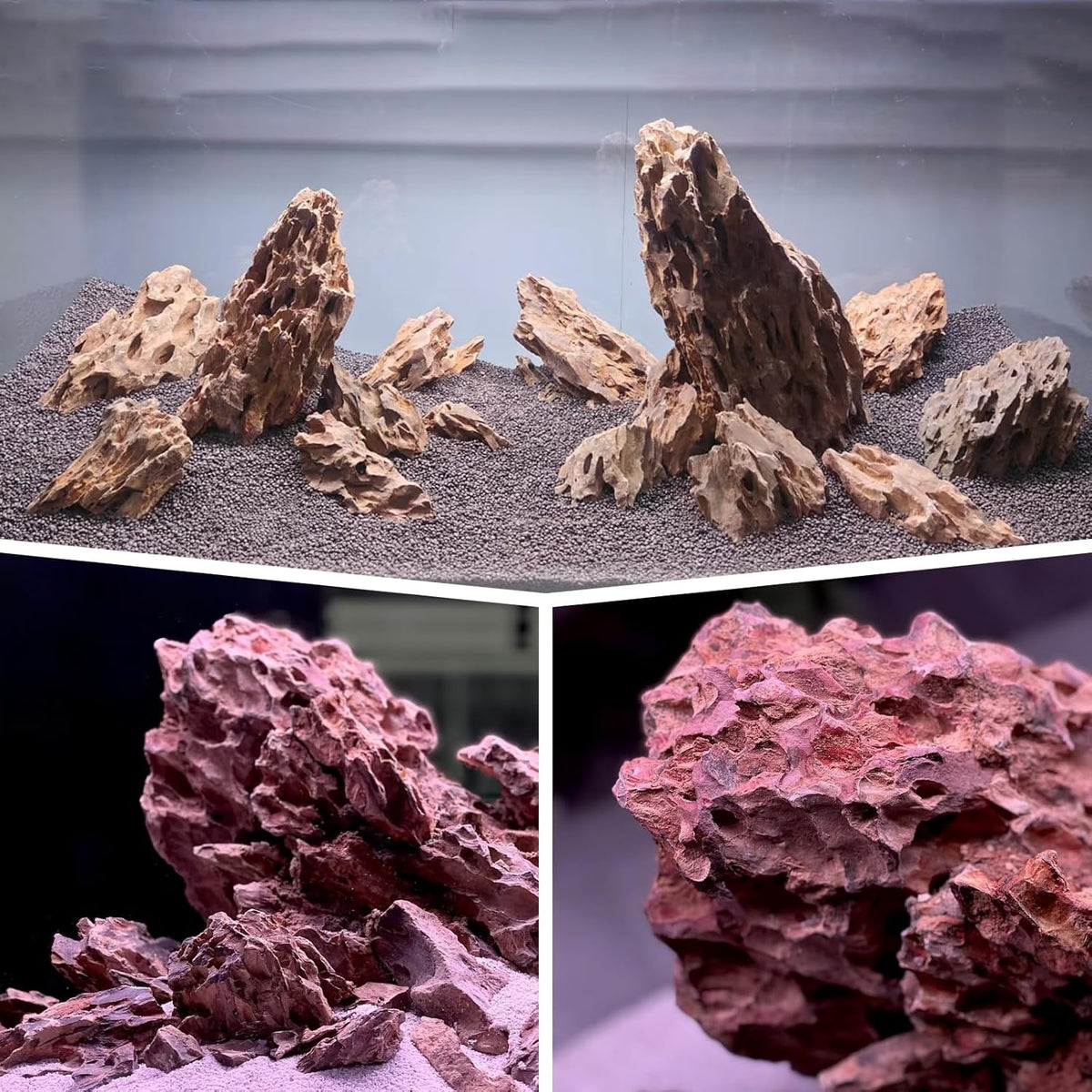 5LB Aquarium Rocks Dragon Stone for Aquariums Landscaping Model Fish Tanks Terrariums Vivariums