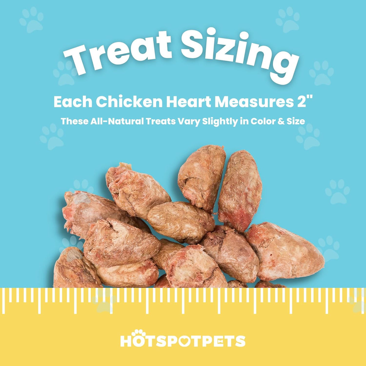 hotspot pets Freeze Dried Chicken Hearts for Cats & Dogs - 1LB BIG BAG- Made in USA -Single
