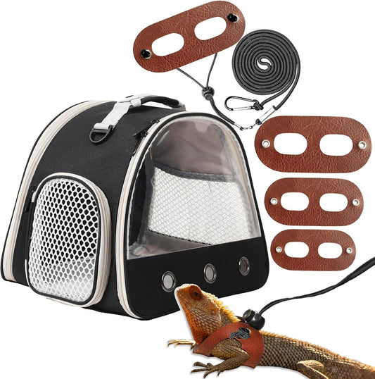 Bearded Dragon Travel Carreir Bag,Guinea Pig Carrier for 2,Reptile Travel Carrier for Lizards Sugar