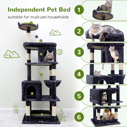 Globlazer Heavy Duty Cat Trees for Large Cats, Sturdy 72in Maine Coon Cat Tree for Large Cats 20