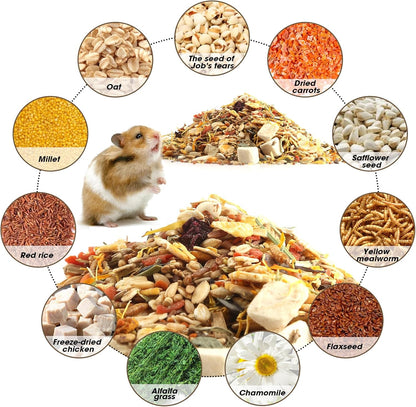 Gourmet Hamster & Gerbil Food, Dry Food for Hamsters-Supports Healthy Digestion and Healthy Teeth