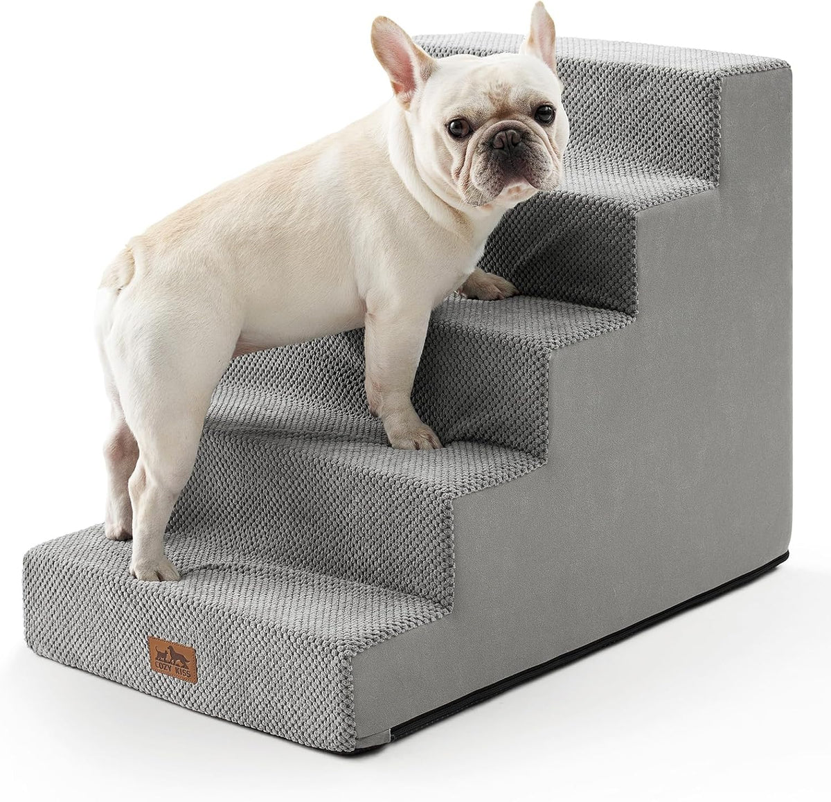 Dog Stairs for Small Dogs, 5 Tier Wider Pet Stairs for High Beds, 23.6" H Non-Slip Dog Steps for