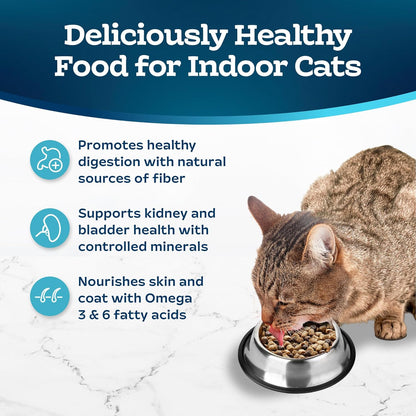 Blue Buffalo Tastefuls Natural Dry Food for Adult Indoor Cats, Salmon & Brown Rice Recipe, 15-lb.