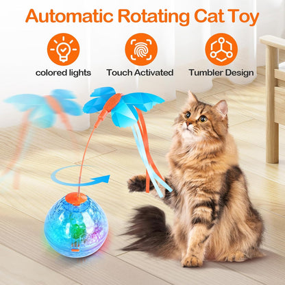 Migipaws Cat Toys, Interactive Cat Toy for Indoor Cats,Upgraded Moving Shadow of Butterfly Feather