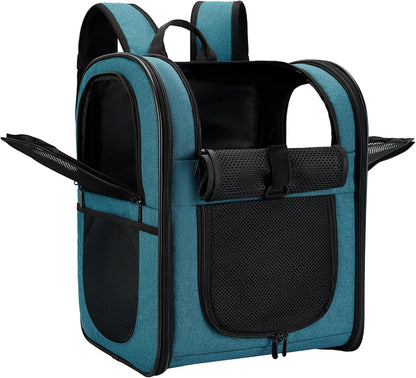 Apollo Walker Dog & Cat Carrier Backpack for 4-15lb Pets - Ventilated Safe Design with Padded Back