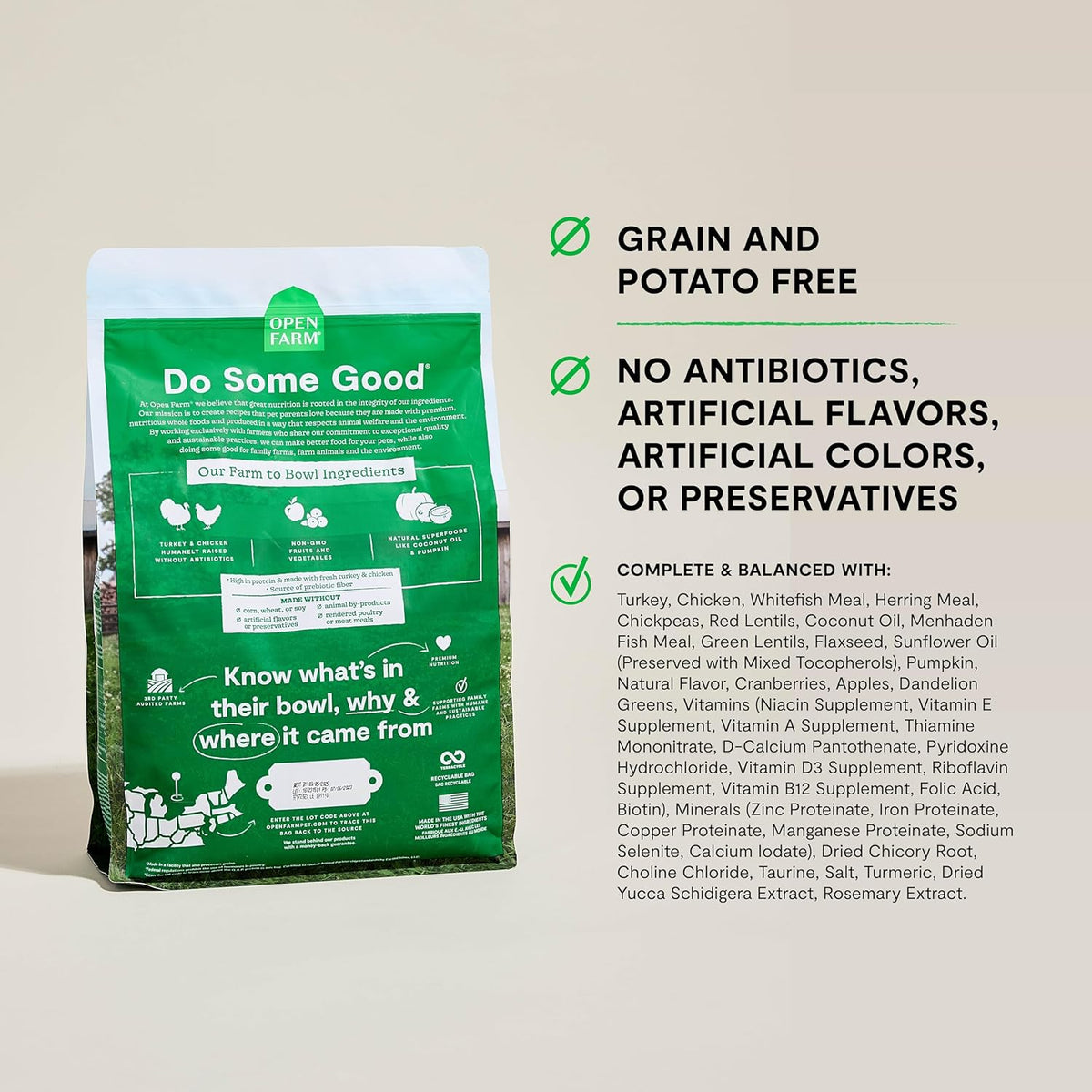 Open Farm, Grain Free Dry Cat Food, High-Protein Kibble for a Complete & Balanced Diet, Non-GMO