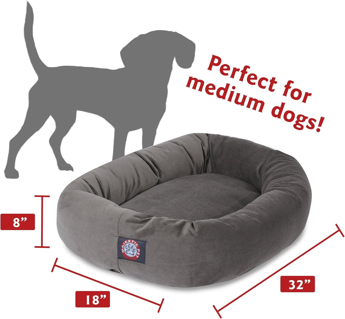 Majestic Pet Villa 24 Inch Shredded Memory Foam Dog Bed for Small Sized Dogs 24x19x7