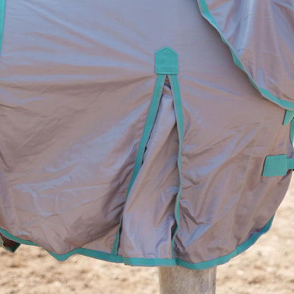 Horse Fly Sheet with Detachable Neck Cover & Belly Wrap, Adjustable Fly Sheet for Horses