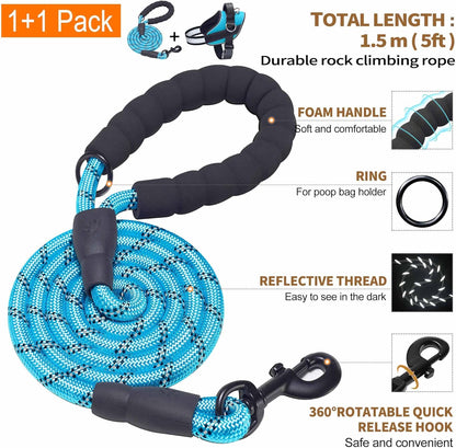 Haapaw Essential Dog Harness, No Pull Pet Vest with 3 Leash Clips, No Choke, Reflective, Adjustable