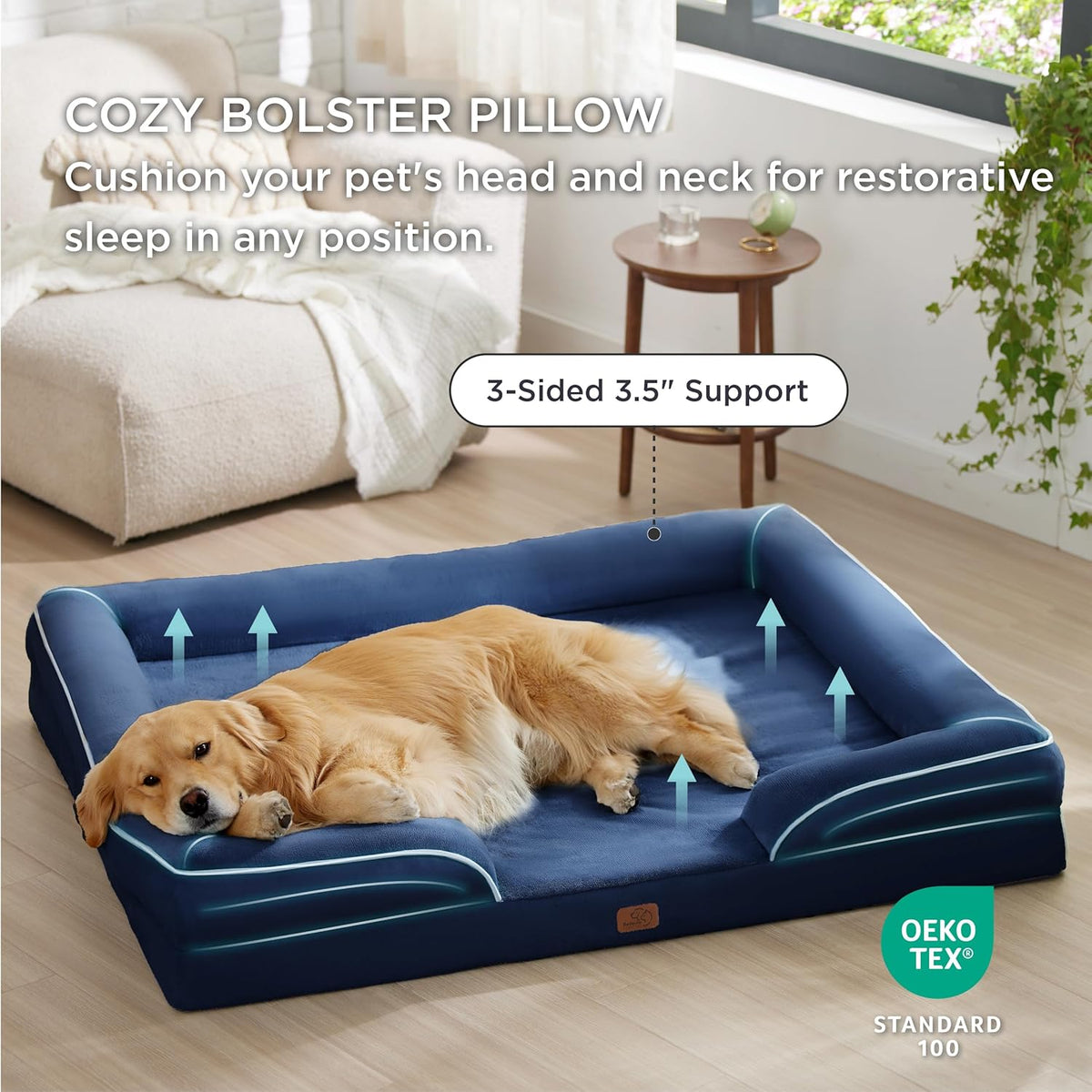 Bedsure XL Plus Orthopedic Dog Bed for Extra Large Dogs - Washable XLarge Dog Cat Bed Waterproof