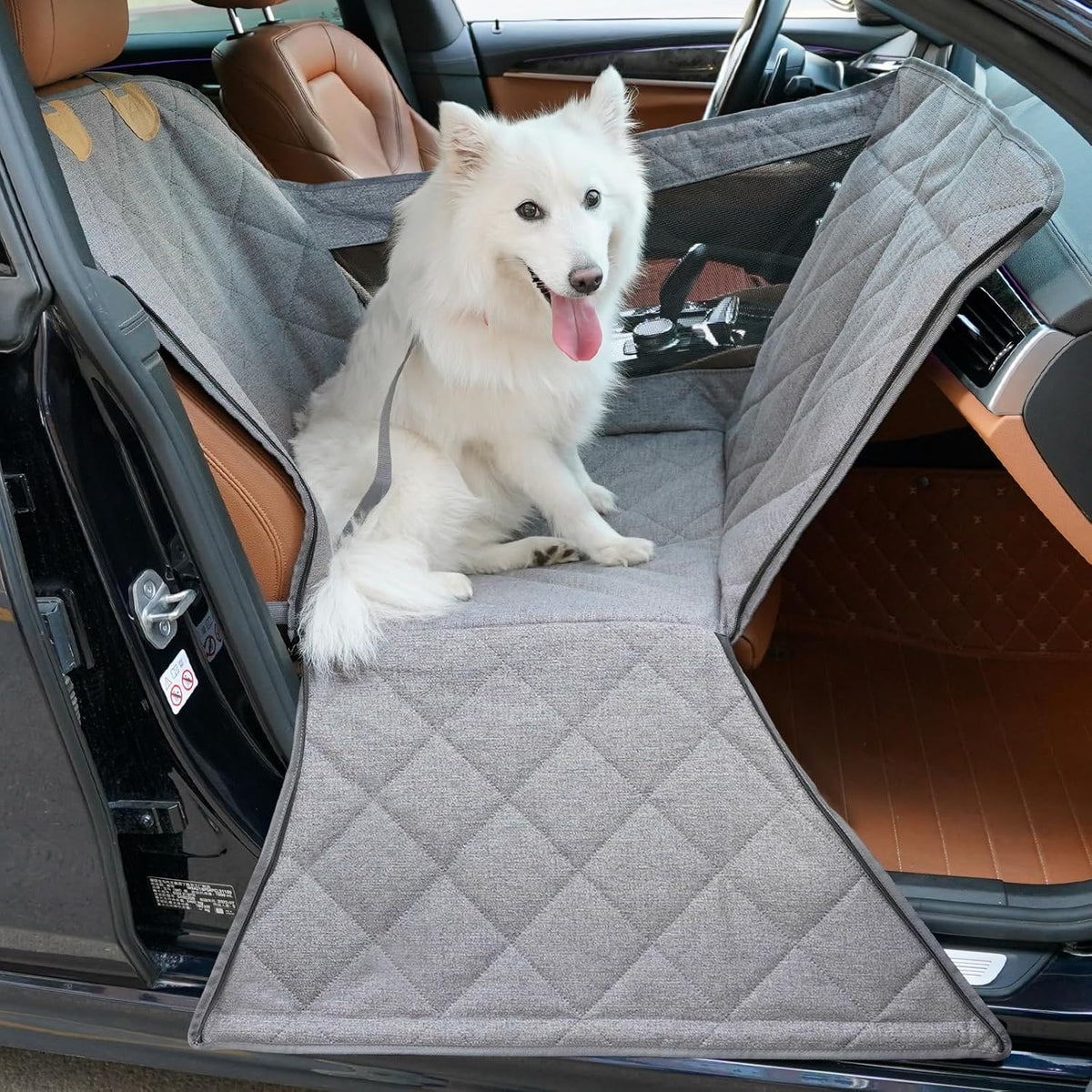 Dog Car Seat for Small/Medium Dogs with Door Protection – Full Coverage Pet Booster Seat with Mesh