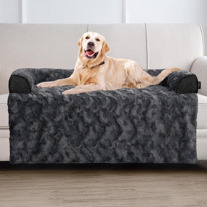 Calming Extra Large Dog Bed for Couch, 45 x 37 inch Removable Couch Cover for Dogs Washable