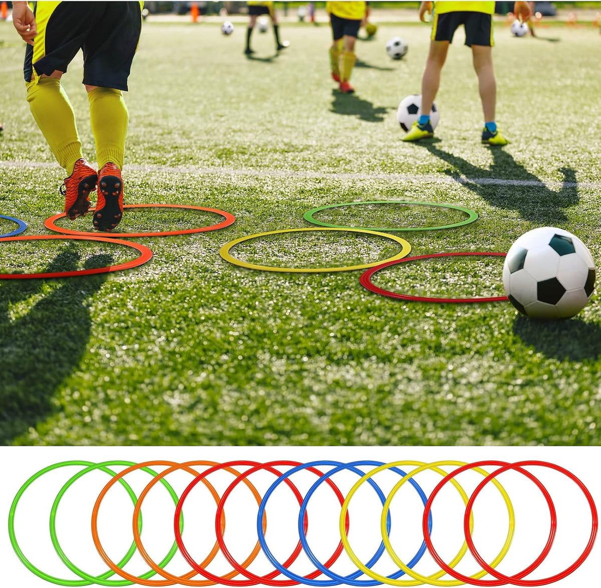Libima Obstacle Course Ring Set Exercise Hoop Large Hoop Plastic Toys Playground Toys for