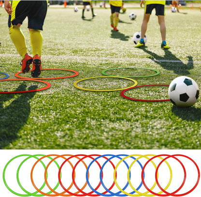 Libima Obstacle Course Ring Set Exercise Hoop Large Hoop Plastic Toys Playground Toys for