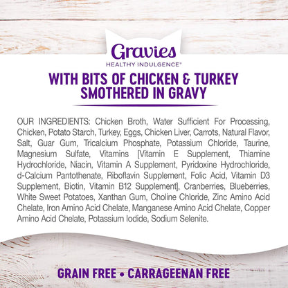 Wellness Healthly Indulgence Gravy Adult Wet Cat Food, Natural, Protein-Rich, Grain Free, 3 Ounce