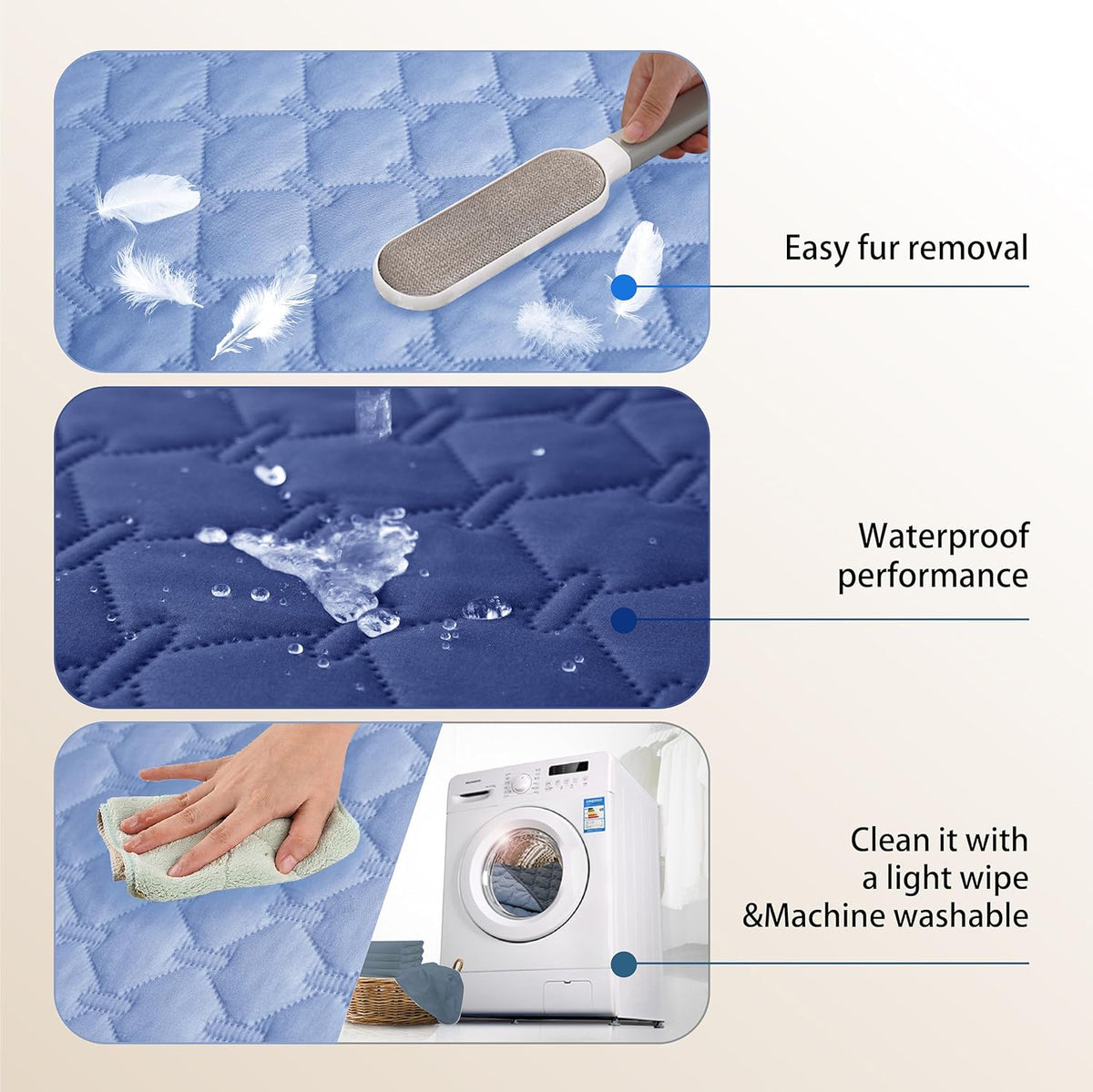 gogobunny 100% Double Sided Waterproof Dog Blanket Soft Pet Bed Cover Reversible Protect Furniture