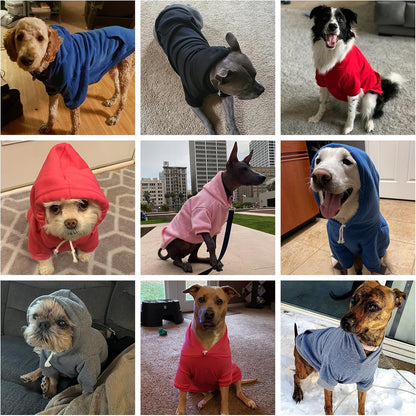 KOOLTAIL Basic Dog Hoodie - Soft and Warm Dog Hoodie Sweater with Leash Hole and Pocket, Dog Winter