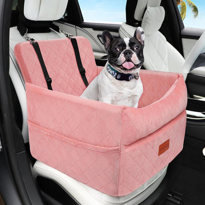 Dog Car Seat for Small Medium Dogs, Memory Foam Puppy Dog Booster Seat with Thick Cushion for Dogs