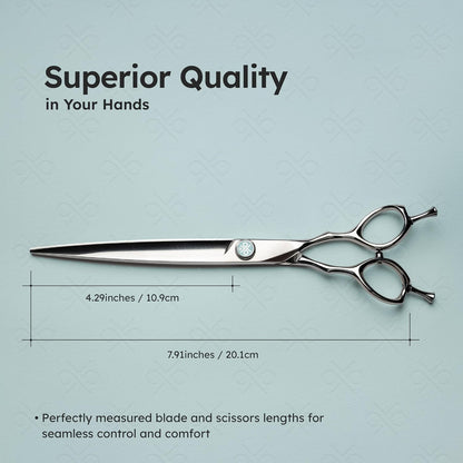 8” Dog Grooming Scissors｜VG10 Japanese Steel Professional Pet Grooming Shears for Cats & Dogs｜Clean