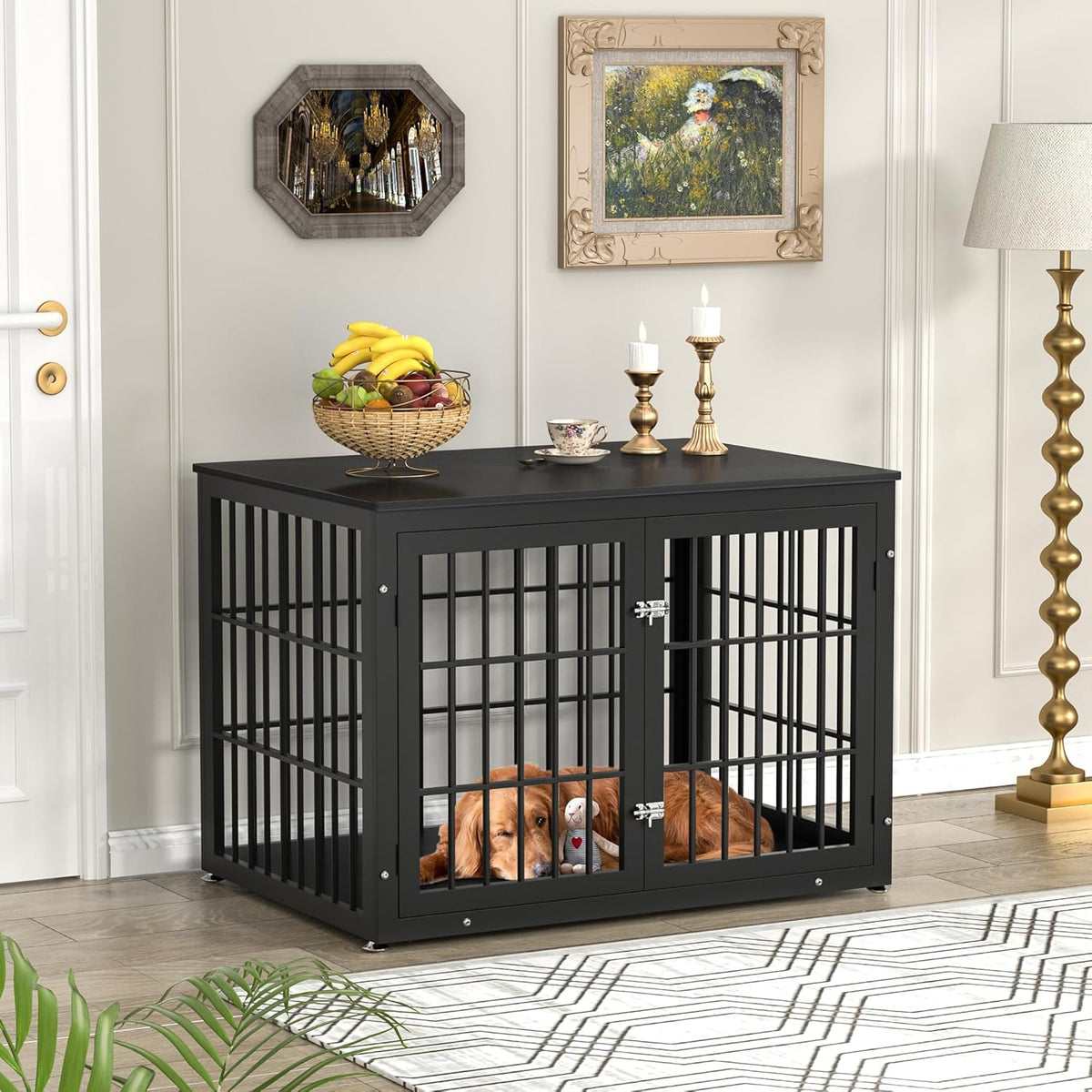 42 Inch Heavy Duty Dog Crate Furniture for Large and Medium Dogs, Decorative Pet House End Table