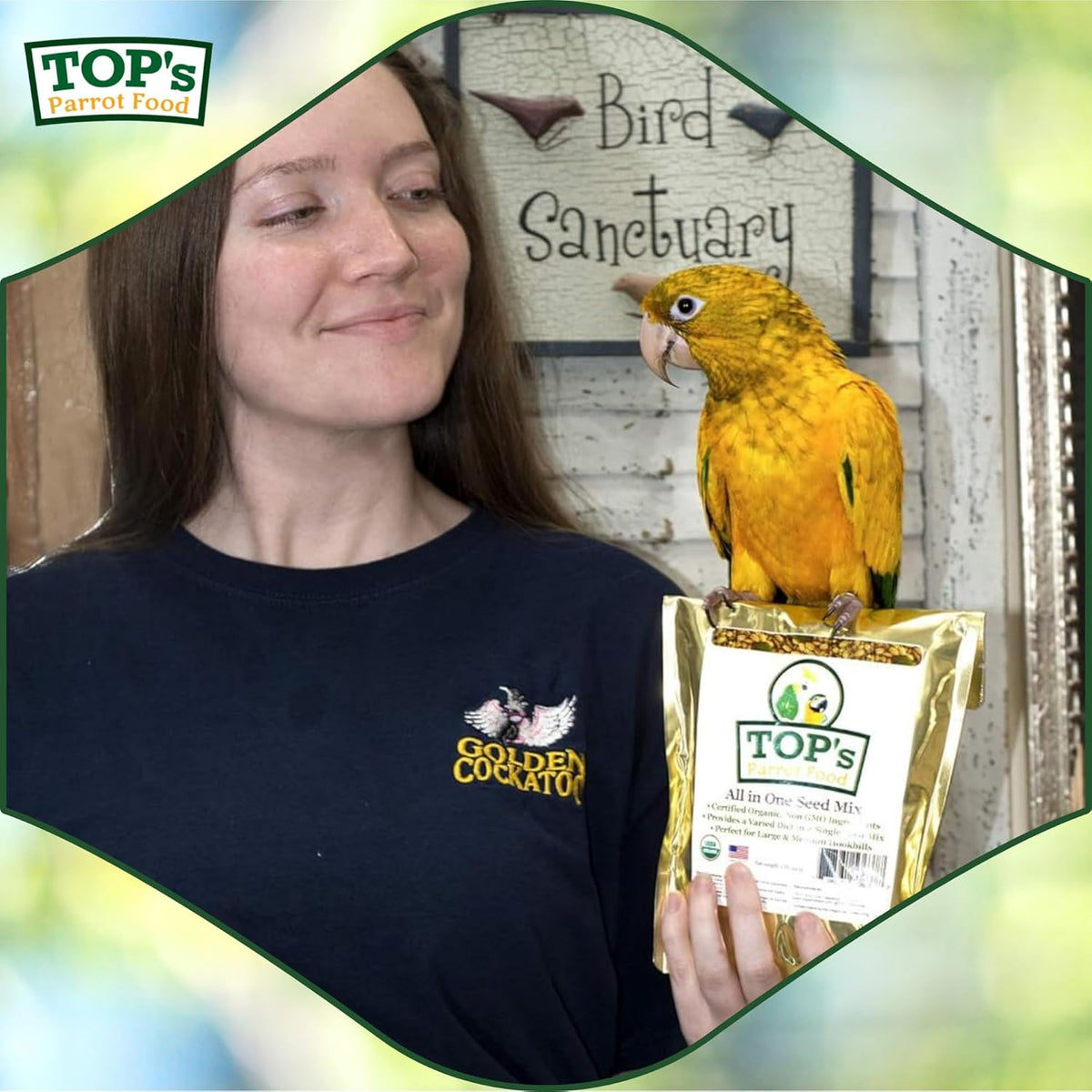TOP's All in One Seed Mix for Large Birds, Non-GMO, Peanut Soy & Corn Free, USDA Organic Certified