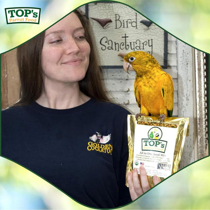 TOP's All in One Seed Mix for Large Birds, Non-GMO, Peanut Soy & Corn Free, USDA Organic Certified