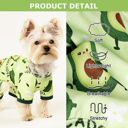Dog Pajamas Pjs Summer Dog Clothes for Small Dogs Girl - Boy - Medium Size Dogs, Soft Stretchy