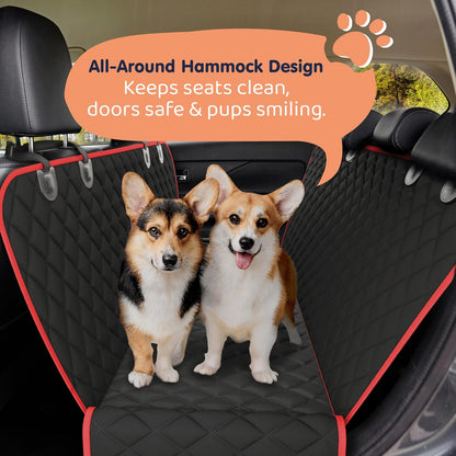 Dog Car Seat Cover for Back Seat, Waterproof Hammock for Car, SUV & Truck, Non-Slip Backseat Cover