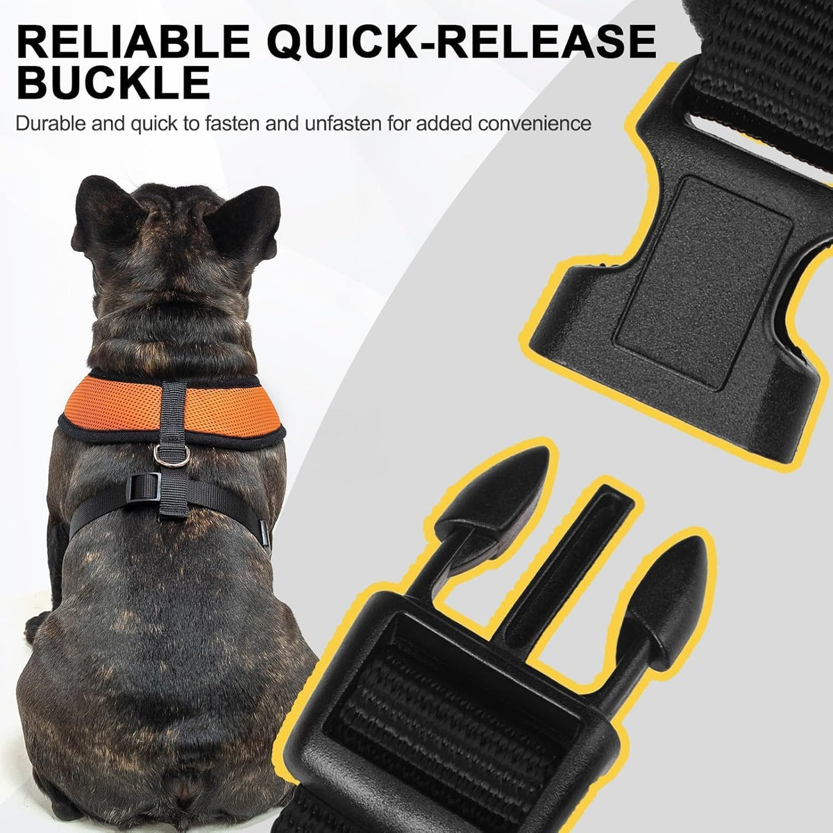 BINGPET No Pull Dog Harness, Soft Mesh Breathable All Weather Vest, Safety Protection Design