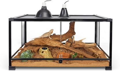 Zilla QuickBuild Reptile 40 Gallon Glass Terrarium Habitat with Swing Door For Geckos, Snakes