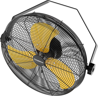 2600 CFM 14 inch Outdoor High Velocity Wall Mounted Fan, 3-Speed Metal Fans with IP44 Enclosure