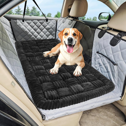 Dog Car Bed Mat, Non-Slip Backseat Extender Pet Blanket, Plaid Dog Bed for Trucks, Sedans & Large