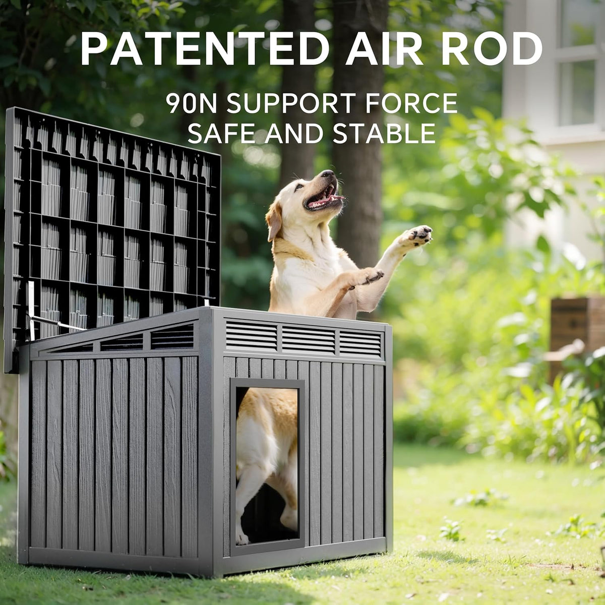 VIXZEN Dog House Indoor Outdoor,Waterproof Dog House for Small to Medium Dogs,Doghouse with Air