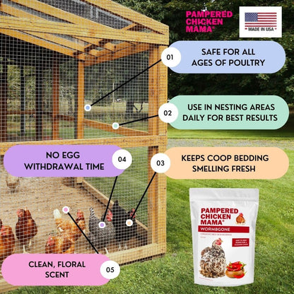 WormBGone Non-GMO Backyard Chicken Nesting Herbs (1 Pound)