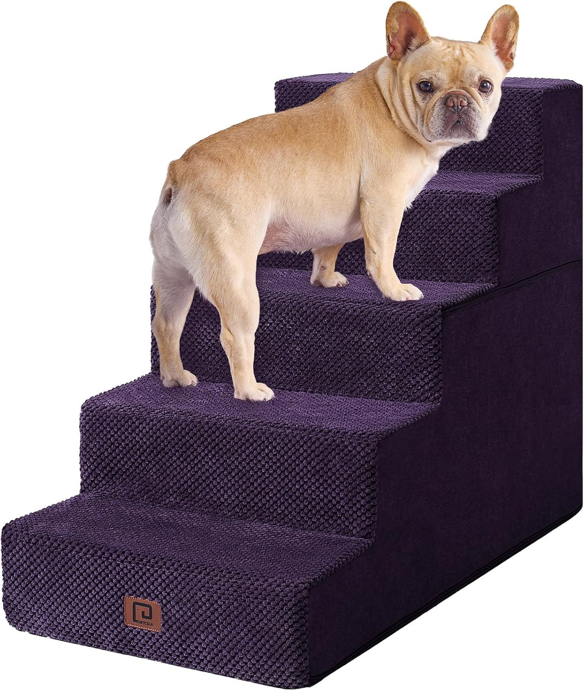 EHEYCIGA Dog Stairs for High Bed 22.5" H, 5-Step Dog Steps for Bed, Pet Steps for Small Dogs and