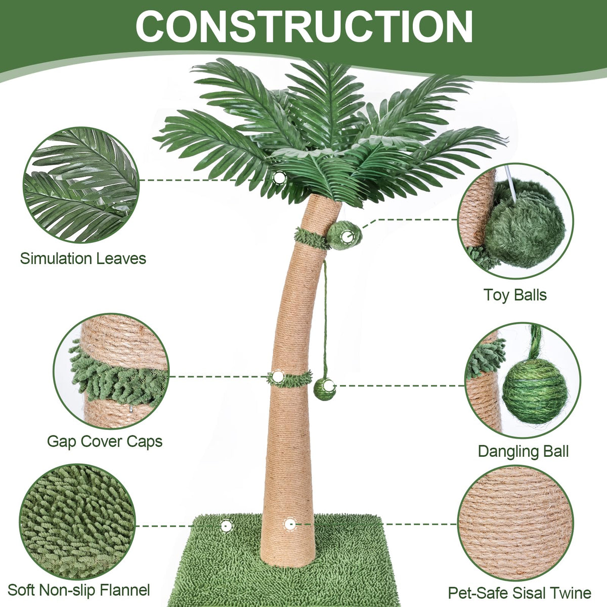 40'' Tall Cat Scratching Post Cat Tree. Chosen for real quality, fits naturally into modern pet