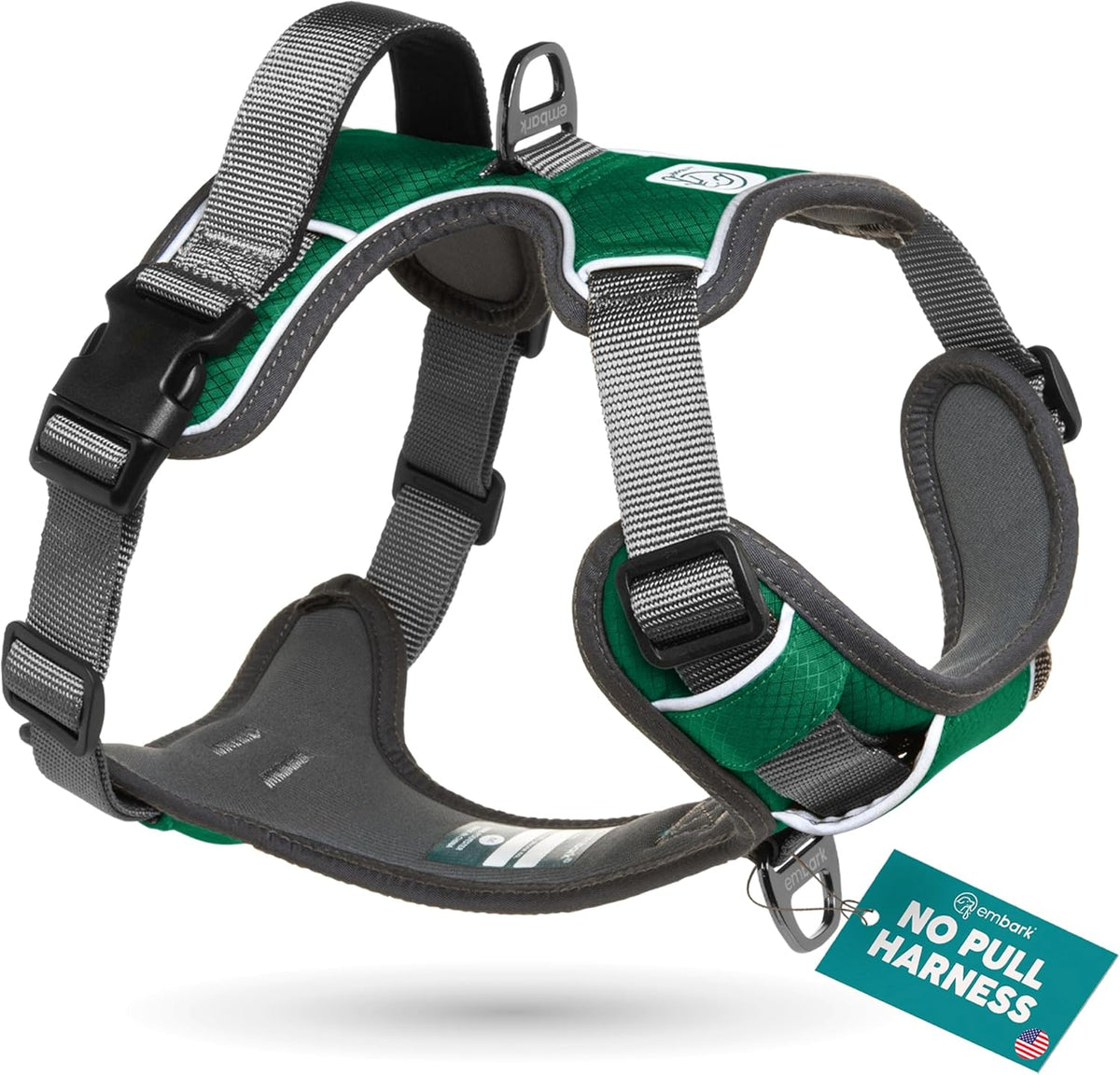 Embark Adventure Dog Harness, Reflective Trim No Pull Dog Harness for Large Dogs - Military Grade
