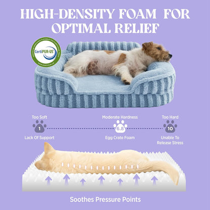 LE SURE Cute Dog Bed Medium Size Dog, Orthopedic Waterproof Medium Pet Beds with Sides, Non-Slip