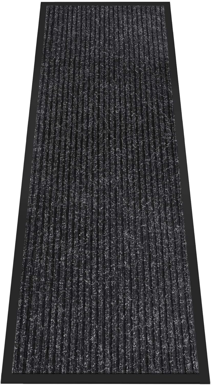 Indoor Outdoor Door Mat, 6' x 2' Doormat for Entryway, Rubber Backing Non Slip Front Door Mat